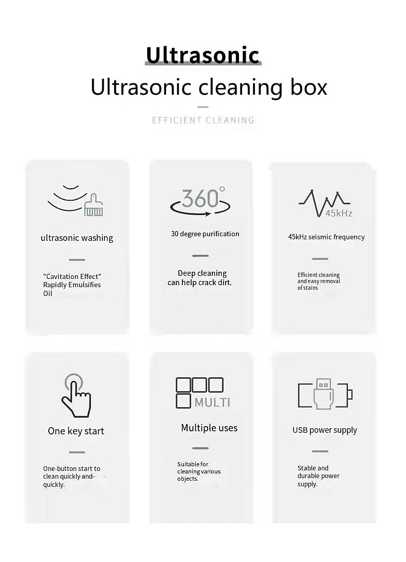 Ultrasonic Cleaning Machine Multi-functional Vibration Cleaning Machine Jewelry Glasses Watch Denture Cleaning Machine 2025 - $22.99 –P8