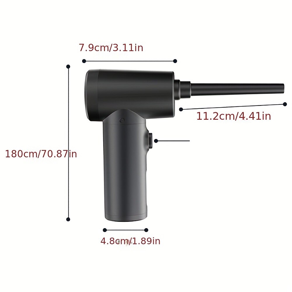 Compressed Air Duster 50000 RPM Keyboard Cleaner For Office 2 Adjustable Speed Electric Air Dusters Good Replacement For Compressed Air Can 6000 MAh Rechargeable Electric Duster For Deep Cleaning 2025 - $59.99 –P2