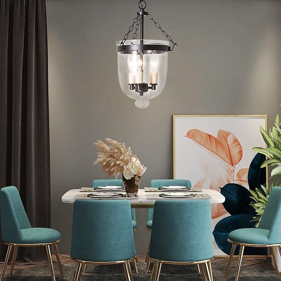 lampade a sospensione retro oro rame nero 3 luci appese luce stile industriale paralume in vetro trasparente lampadario illuminazione a soffitto per soggiorno studio apparecchio di illuminazione per del 2025 a $299.99 –P14