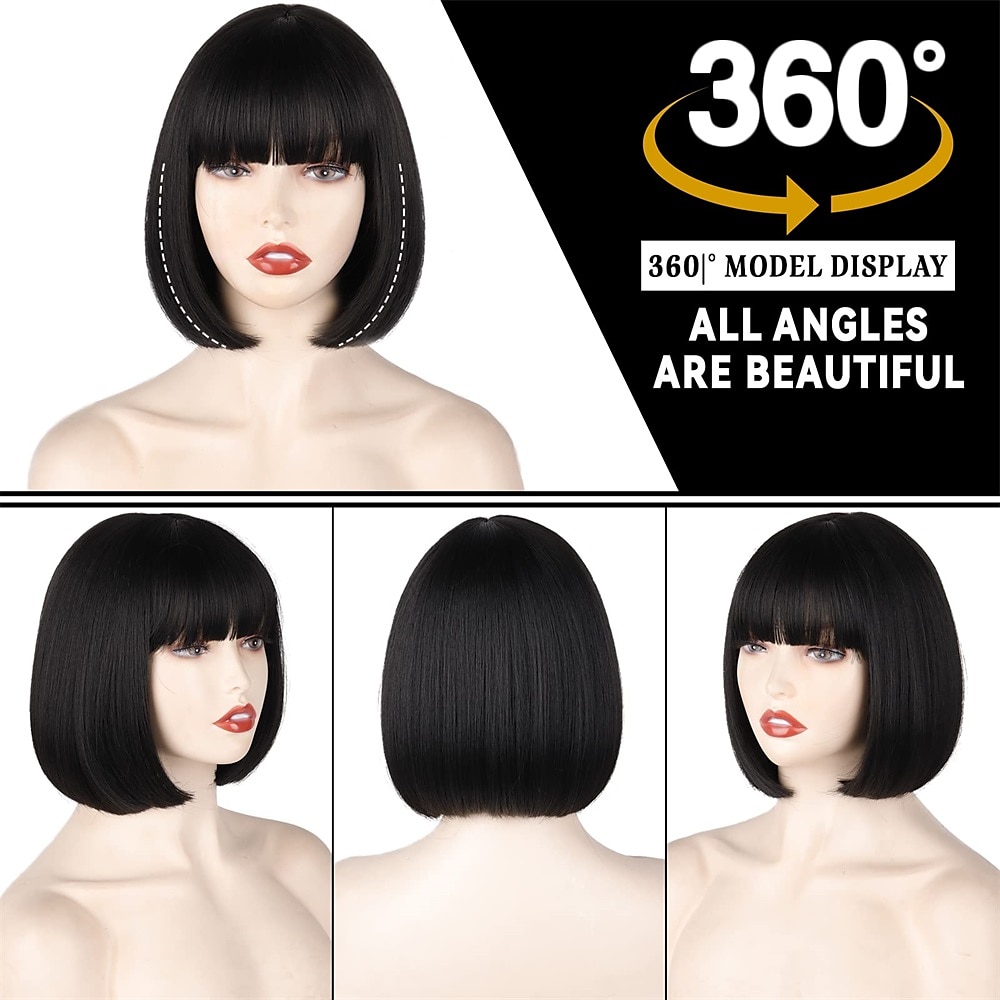 Red Wig Bangs Short Red Bob Wig for Women Auburn Wig Bob with Bangs for Daily Party Cosplay 2025 - KZT 8551.86 –P9