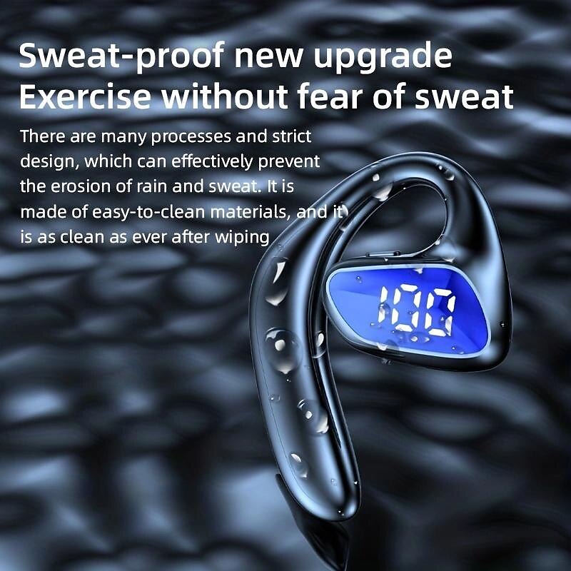 Single Ear Hook Earbud Bluetooth Headphones Single air Conduction Earphone Wireless Headset with Micphone Waterproof Hands-Free Cell Phones Earpiece 2025 - $12.99 –P5