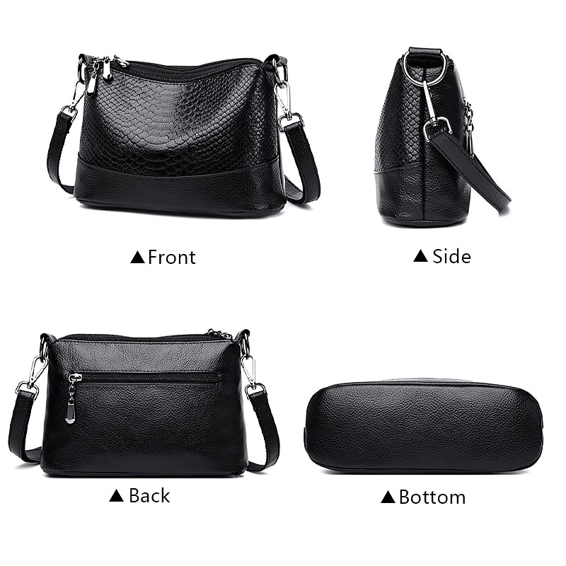 Mulheres Bolsa crossbody Bolsa de ombro Bolsa Hobo Couro PU Compras Diário Ziper Grande Capacidade Prova-de-Água Durável Côr Sólida Cobra Vermelho Vinho rei da terra Preto de 2025 por $26.99 -P11