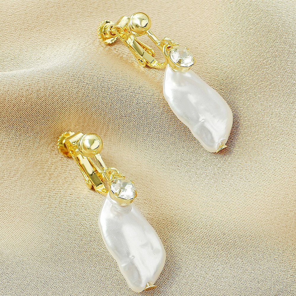 Mujer Pendientes cortos Pendients de aro Pendientes con clip Retro Gota Elegante Vintage Sencillo Dulce Perla Artificial Aretes Joyas # 1 / # 2 / # 3 Para Fiesta Calle Diario Festivos Festival 1 Par 2025 - $10.49 –P11