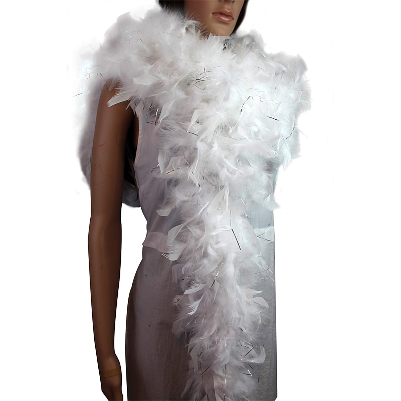 80 Gram 2 yards Long Chandelle Feather Boa 10 Color Great for Party Wedding Halloween Costume Festival Tree Decoration 2025 - $47.99 –P5