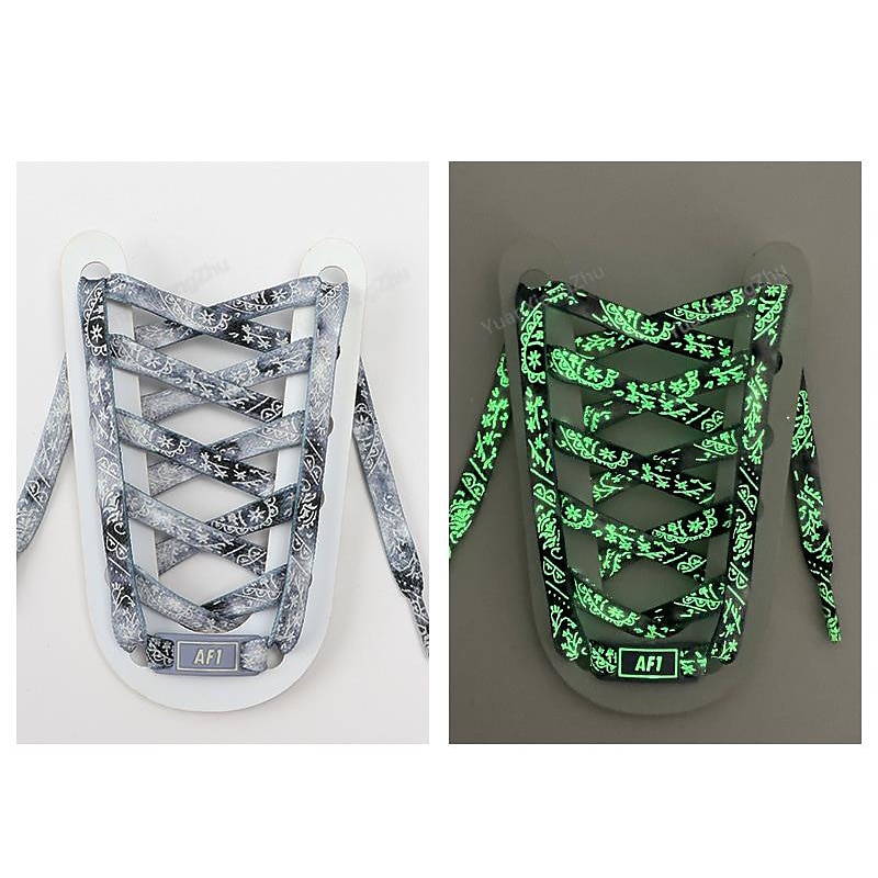 Cordones con estampados que brillan en la oscuridad para las Air Force 1: cordones planos luminosos para Halloween, Navidad, fiestas y personalización de ropa urbana. 2025 - €6.99 –P11