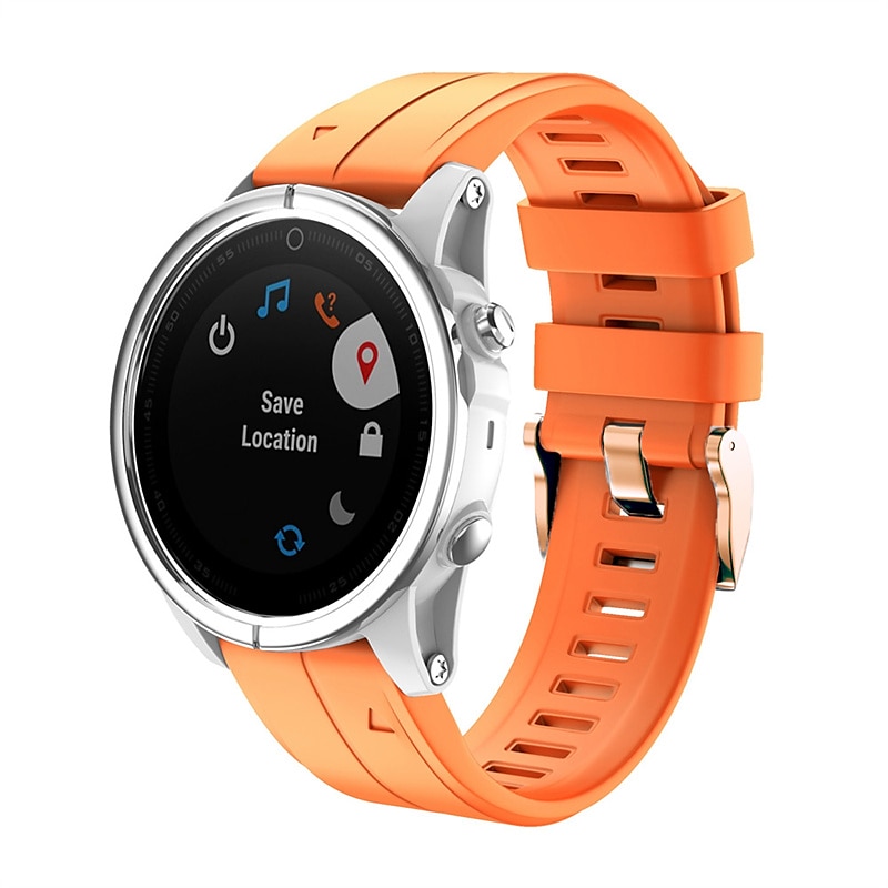 Ремешок для часов для Garmin Fenix 7S Pro 6S 5S Plus Epix Pro 42mm Approach S70 42mm Instinct 2S Descent Mk2S D2 Delta S 20mm силиконовый Замена Ремень 20mm Регулируется Пряжка из нержавеющей стали 2025 - $20.99 –P6