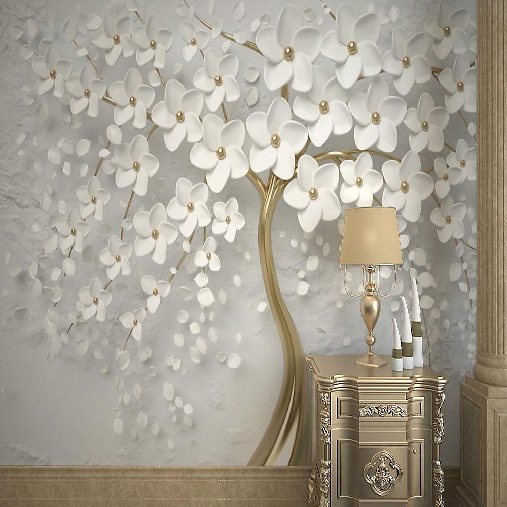 Cool Wallpapers Wall Mural Flower Wallpaper Wall Sticker Covering Print Adhesive Required Forest 3D Effect Floral Flower Canvas Home Décor 2025 - $51.99 –P5