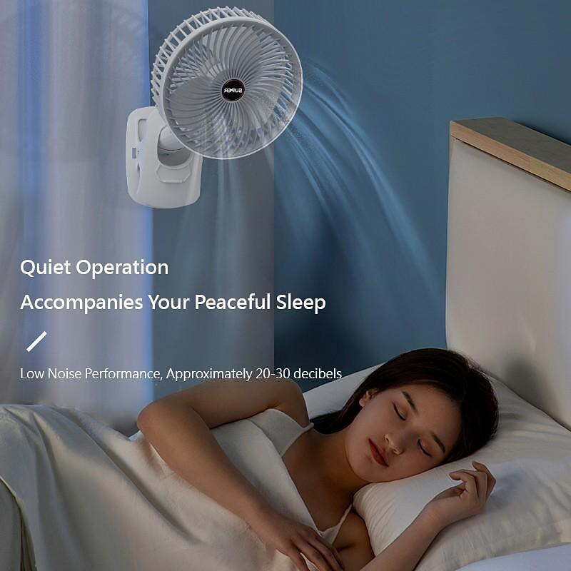 Digitale Display Mini Ventilator – USB Oplaadbare Handheld Ventilator met 3-Snelheden 1200mAh Batterij Laag Geluid Luchtkoeler 2025 - $24.99 –P6