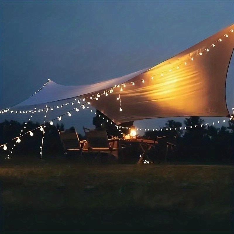 שמש חיצוני עמיד למים led כדורי אור חיצוני 6m/7.5m/12m לגן חג המולד חג קמפינג מסיבת קישוט חיצוני 8 מצבי תאורה 30/50/100 לדים 2025 - $13.99 –P9