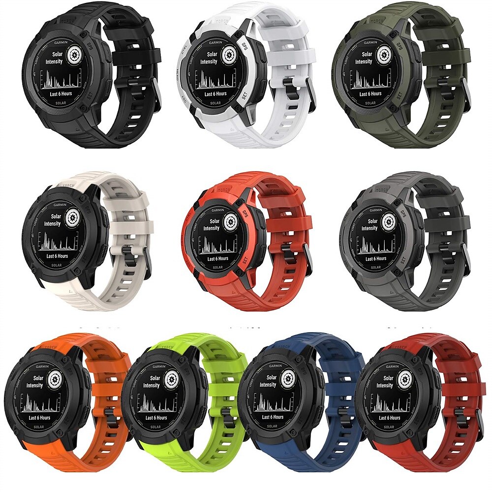 Watch Band for Garmin Instinct 2X Soft Silicone Replacement  Strap Elastic Adjustable Breathable Sport Band Wristband 2025 - $15.99 –P1