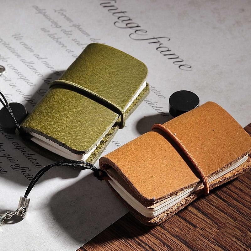 Leder Notizbuch Rein A7 2.9×4.1 Zoll Retro Leder Weiche Abdeckung Tragbar 64 Seiten Notizbuch für Der Reisende Schüler 2025 - $7.99 –P8