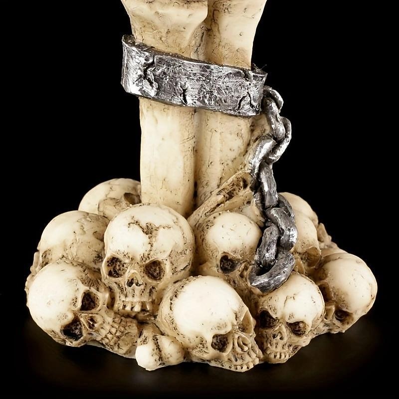 Halloween Skull Candelabra Creative Ghost Head Skull Hand Scented Candle Holder Personality Atmosphere Ornaments, Table Decoration Home Ornaments,goth,Gnome Statue Zombie Gnome Statue ,Fantastic Ornaments Skull ,Skull Head Creative Trick 2025 - $12.99 –P5
