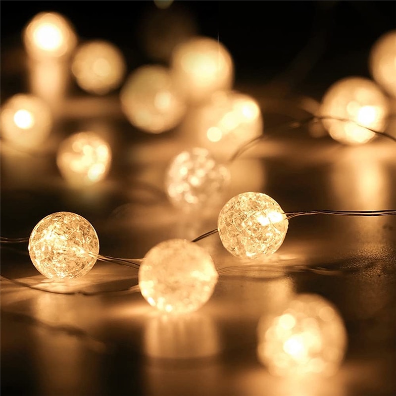 led crystal clear ball string luce fata flessibile luci ghirlanda 1m 3m 30leds per la festa di nozze albero di natale decorazioni per le vacanze illuminazione del 2025 a $8.49 –P11