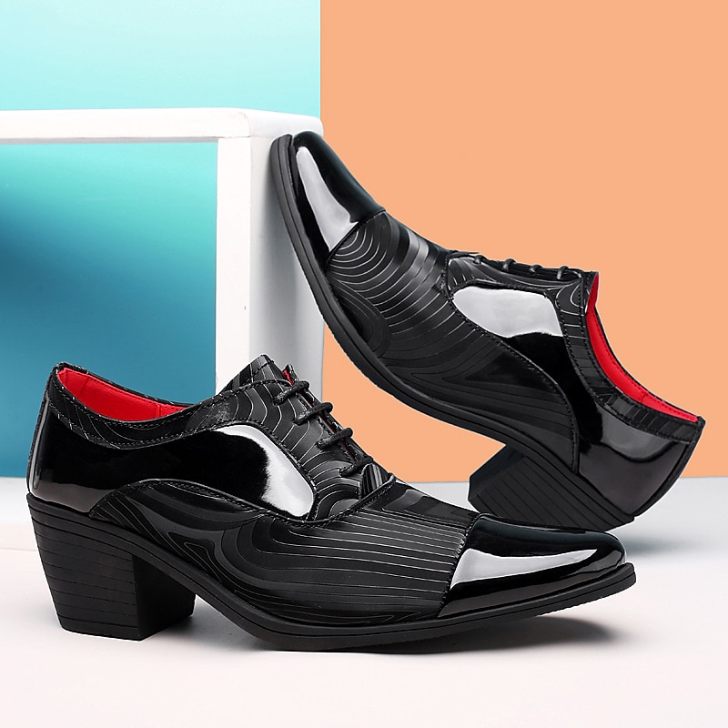 miesten kiiltonahkaiset mekkokengät – tyylikkäät muodolliset oxford-nauhakorkonauhat erikoistilaisuuksiin 2026 - $64.99 –P3