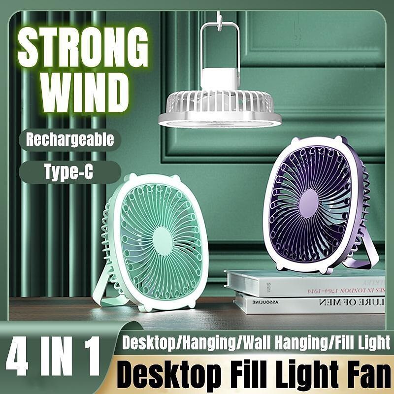 Mini Eight-Claw Clip Fan – USB Rechargeable Portable Luminous Fan, Hangable and Bendable Design with Three Wind Shields 2025 - $28.99 –P2