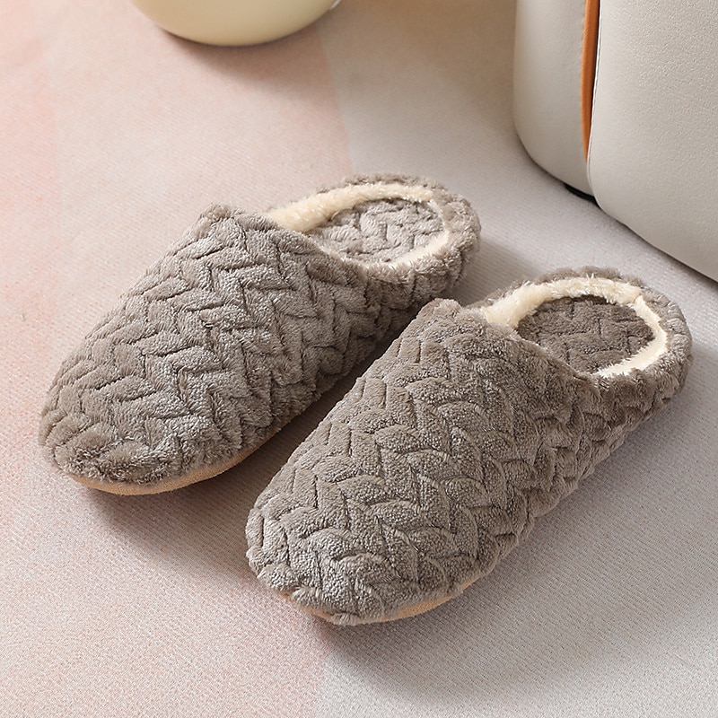 Per donna Pantofole Pantofole fuzzy Pantofole da interno Ciabatte calde Interni Giornaliero Tinta unica Inverno Piatto Punta tonda Informale Comoda minimalismo Raso Mocassino Rosa scuro Viola Caffè del 2025 a $11.99 –P13