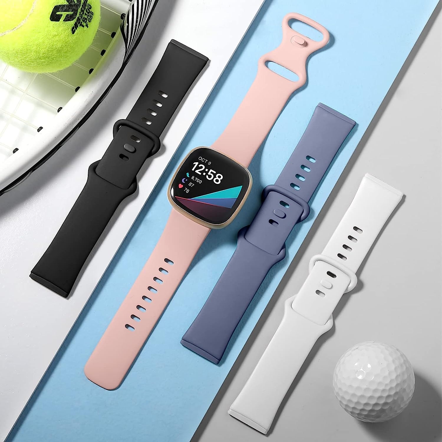 4 pezzi Cinturino intelligente Compatibile con Fitbit Versa 4 Sense 2 Versa 3 Sense Silicone Orologio intelligente Cinghia Regolabili Donne Uomini Cinturino sportivo Sostituzione Polsino del 2025 a $20.99 –P7
