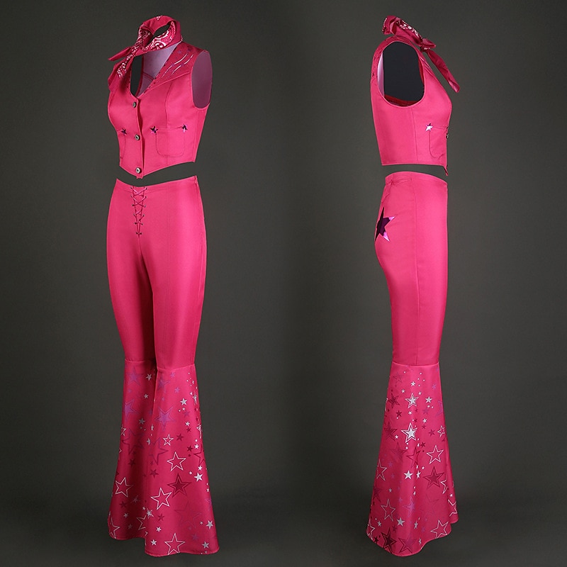 Hot Pink Cowgirl Set Doll Movie Cosplay Costume Masquerade Girls' Movie Cosplay Retro Vintage Vest Pants Scarf Masquerade Halloween 2025 - $57.99 –P5