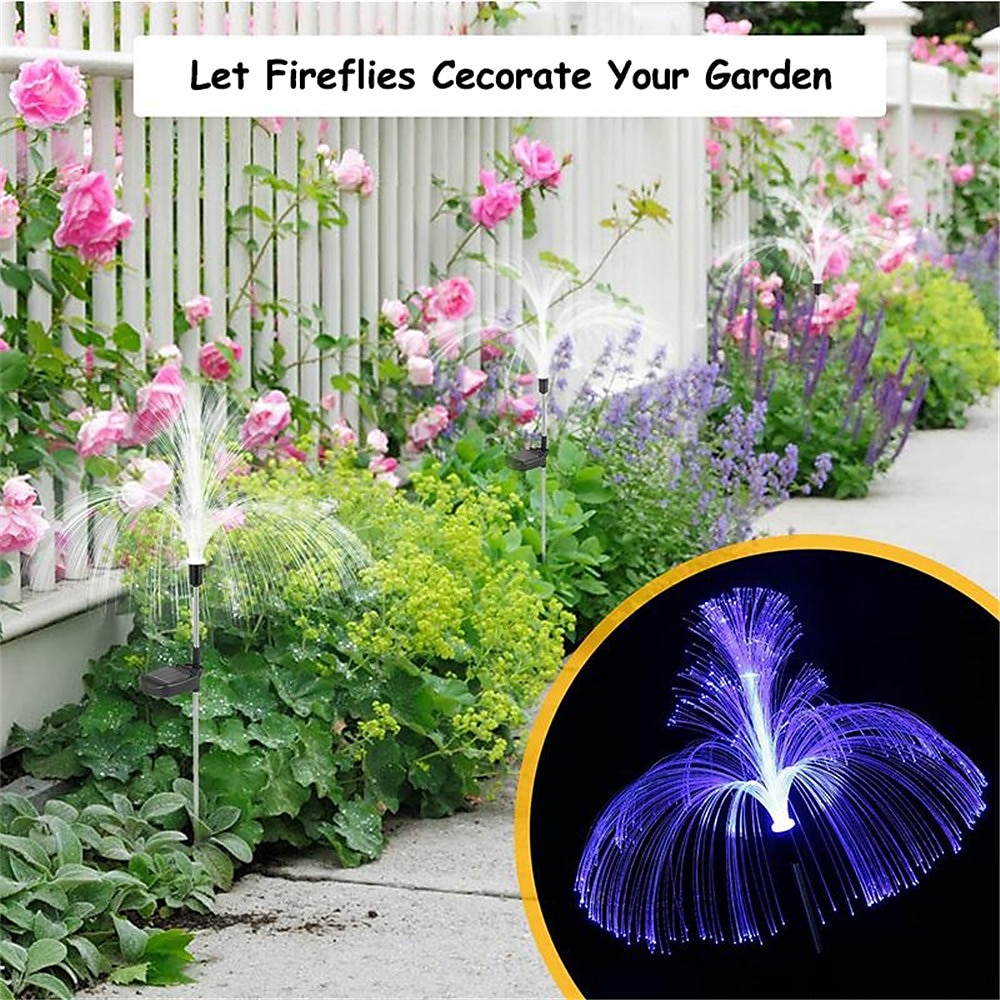 Solar LED Jellyfish Lights Reed Mushroom Lamp Outdoor Garden Decor Lawn Light 7 Color Change Waterproof Patio Yard Pathway Decor Solar Flowers Lamp 2025 - $15.49 –P5