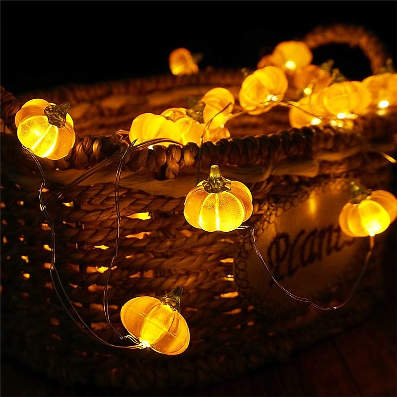decorazioni di halloween luci 3d jack-o-lantern 2m 20led luci di zucca a batteria aa luci arancioni per festa di halloween al chiuso autunno all'aperto raccolto decorazioni del ringraziamento del 2025 a $7.99 –P2