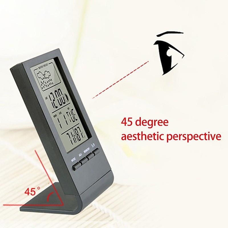 LED Digital Clock Thermometer Hygrometer Gauge Indicator Alarm Clock Indoor/Outdoor Weather Station Automatic Electronic Temperature Humidity Monitor Clock 2025 - $15.99 –P6