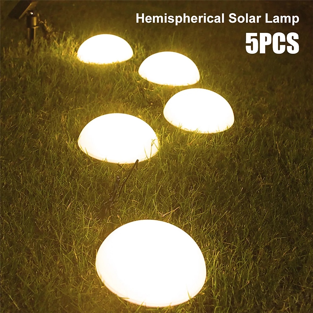 LED Solar Lawn 5-in-1 Led Solar Lights Hemisphere Solar Garden Yard Light Waterproof Outdoor for Pathway Villa Ground Landscape 2026 - $43.99 –P5