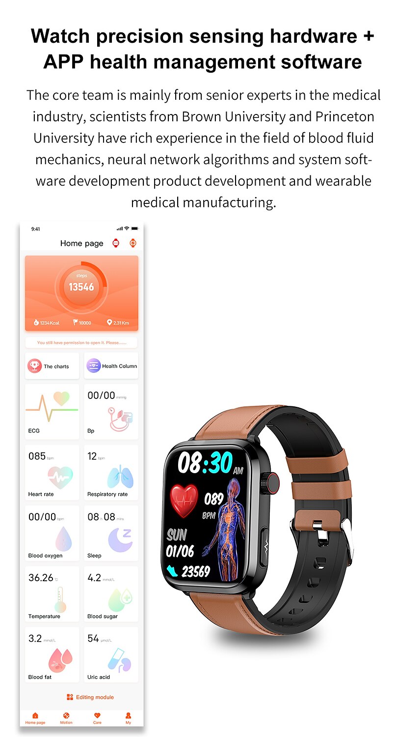 iMosi ET210 Умные часы 1.91 дюймовый Смарт Часы Bluetooth ЭКГ + PPG Контроль температуры Педометр Совместим с Android iOS Женский Мужчины Длительное время ожидания Хендс-фри звонки Водонепроницаемый 2025 - $90.79 –P3