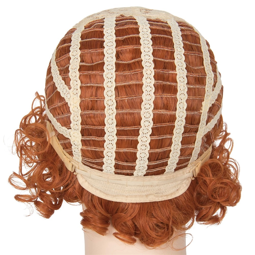 Perucă scurtă creț roșie-portocalie perucă de carnaval perucă de cosplay peruci de Halloween 2026 - $17.49 –P5