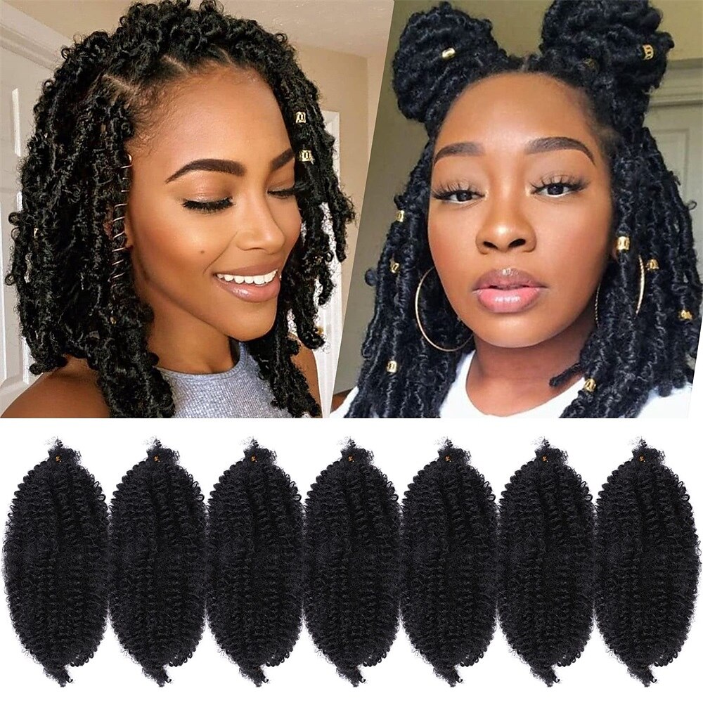 Marley Hair 10 Inch 7 Packs Pre Separated Springy Afro Twist Hair Marley Twist Braiding Hair for Faux Locs Crochet Hair Pre Fluffed Spring Twist Hair Synthetic Hair Extensions 2025 - $34.99 –P1