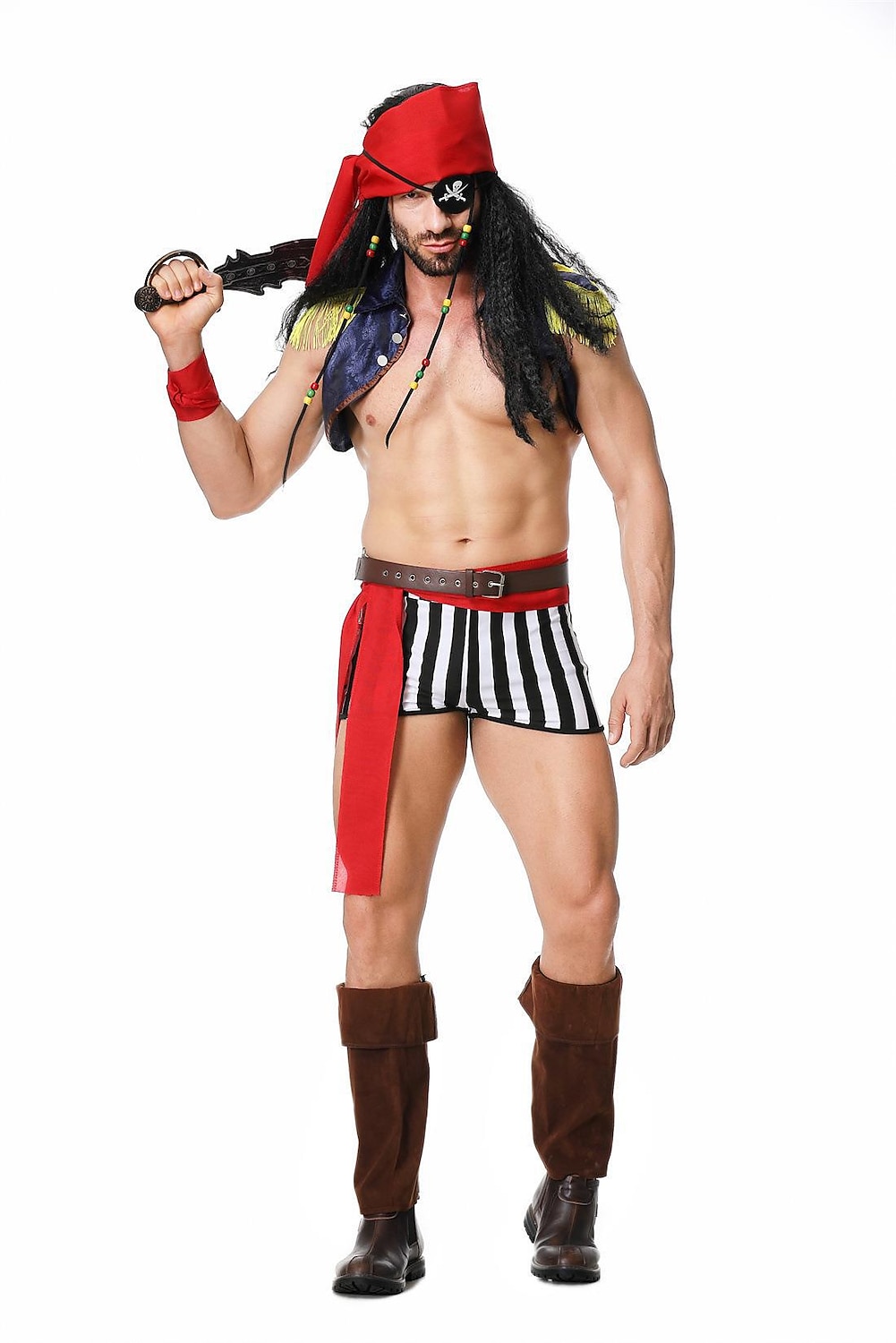 Couples Pirates of the Caribbean Halloween Group Couples Costumes Men's Women's Movie Cosplay Cosplay Costume Party Red Costume Halloween Carnival Masquerade 2025 - $48.99 –P9