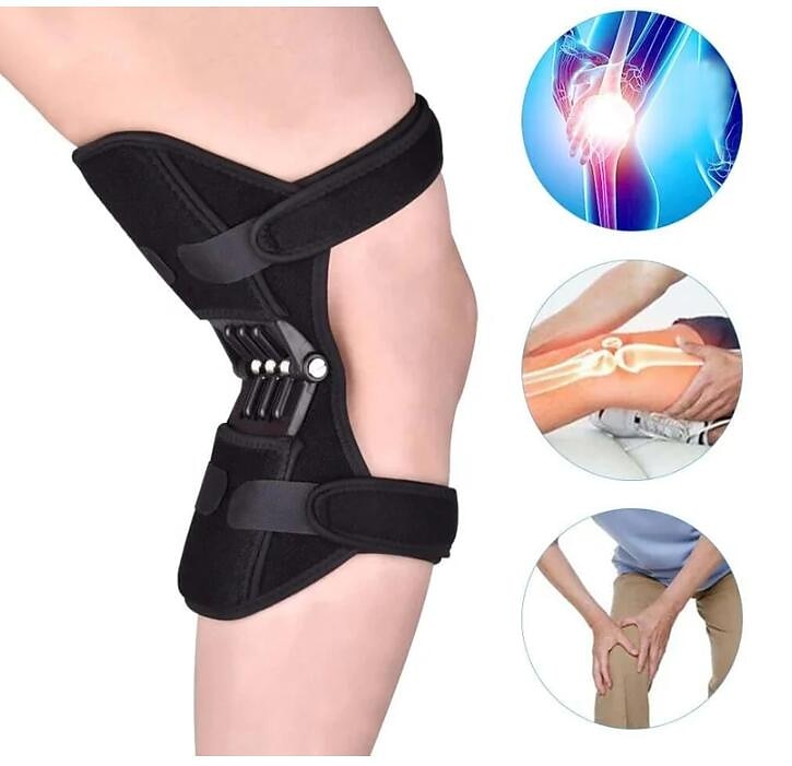 andningsbart halkfritt ledstöd knäskydd, knäförstärkningsstöd ledstöd fjäderstabiliseringsdyna powerlift knästöd svaga gamla ben sportklättring berg trappor 2025 - $11.99 –P4