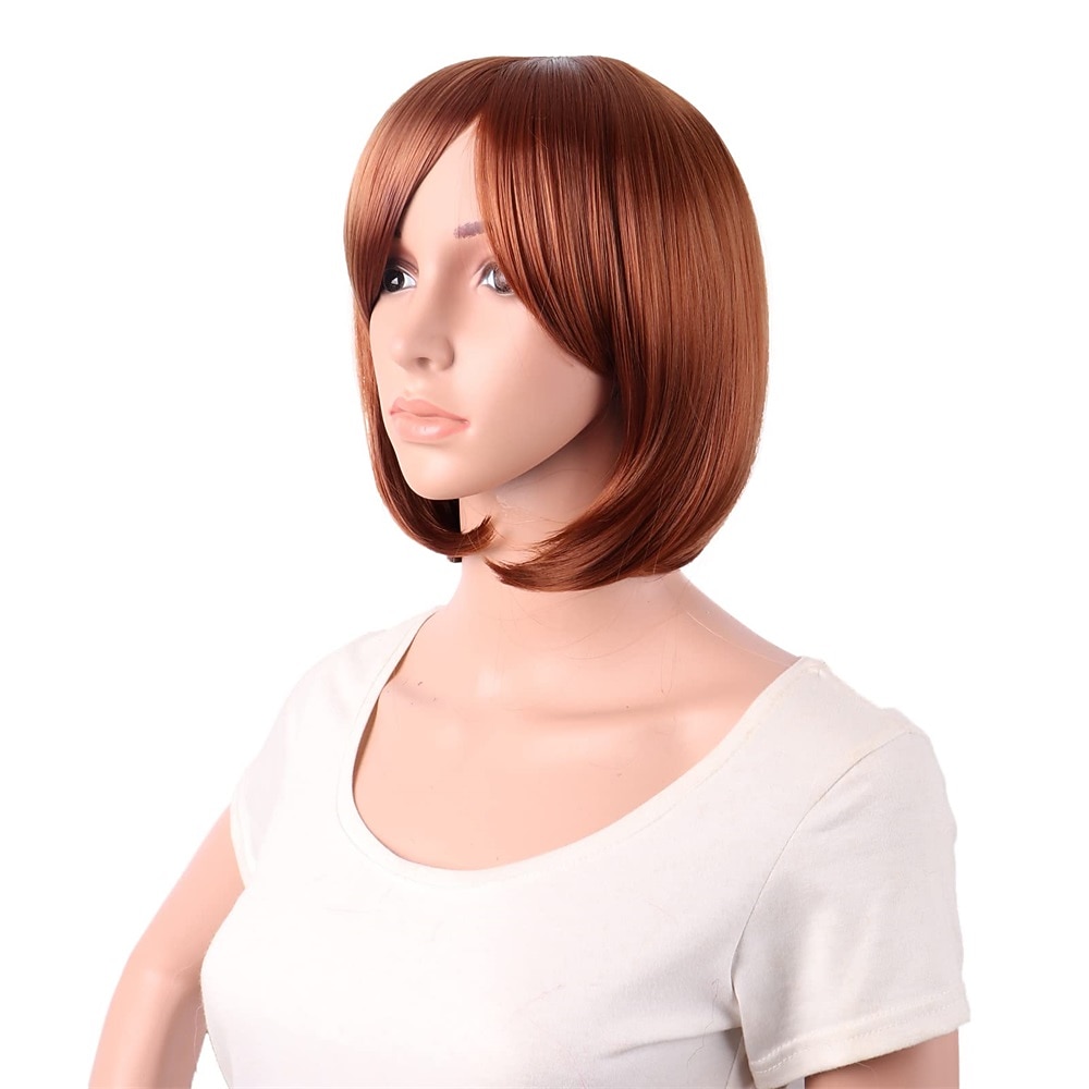 30 cm kort rak peruk för kvinnor BOB peruk Halloween cosplay festperuker 2025 - $14.49 –P7