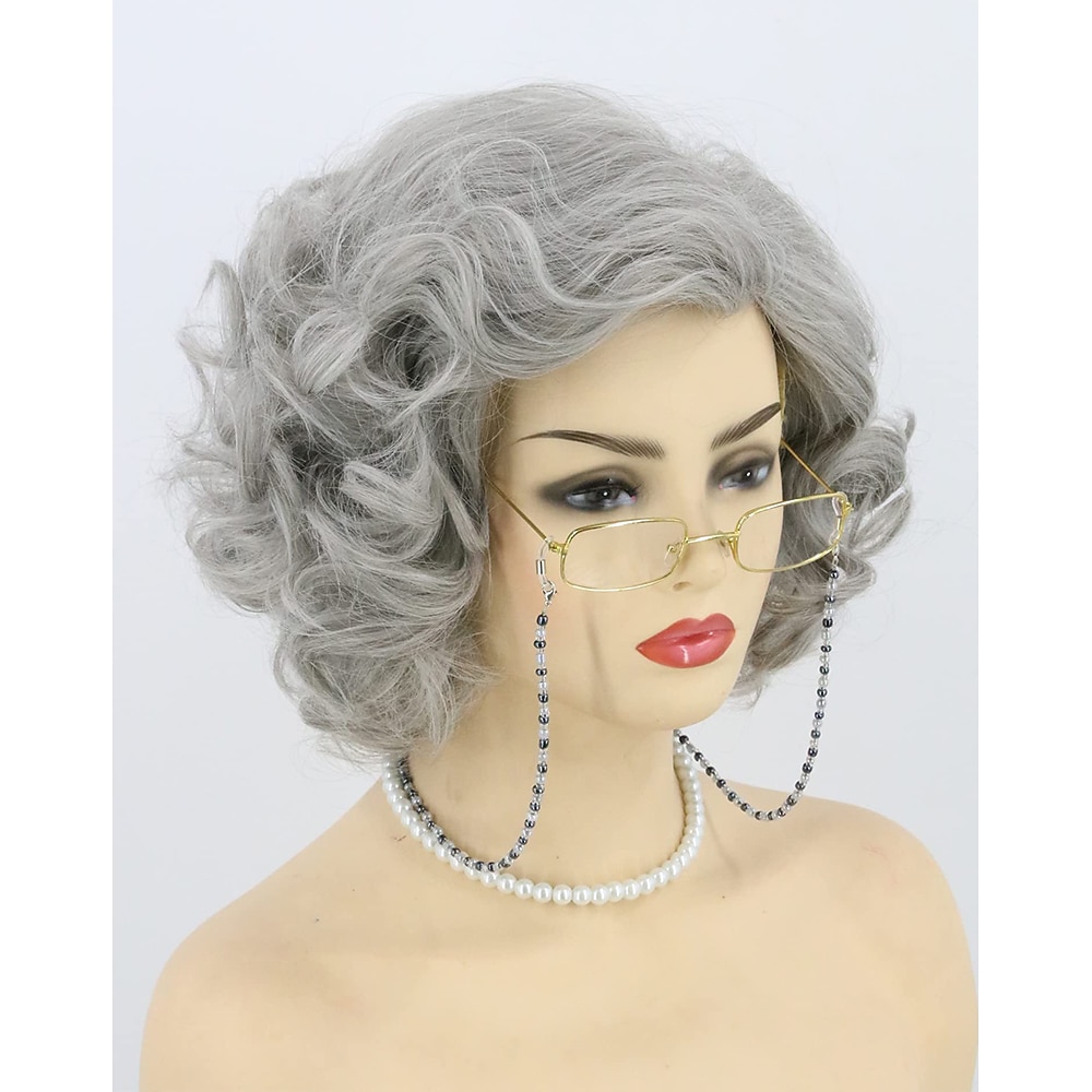 парик старушки парик бабушки косплей карнавальные вечеринки парики 2026 - zł62.53 –P5