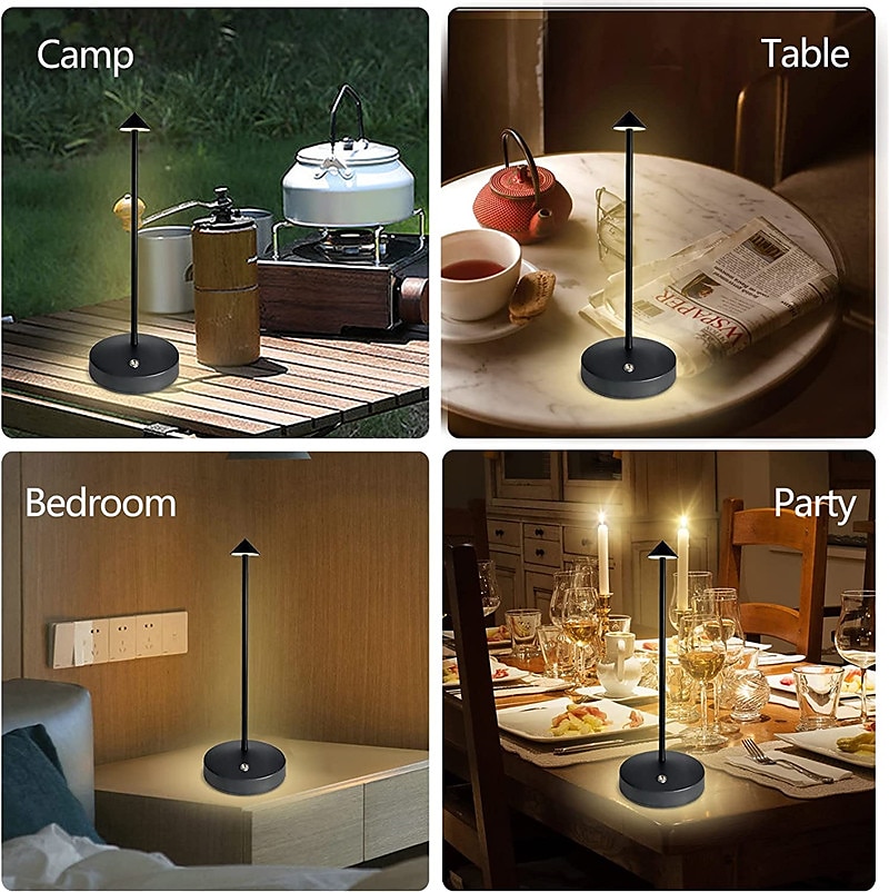 Light In The Box Modern Rechargeable Table Lamp Creative Dining Touch Led Night Lamp For Hotel Bar Coffee Decor Desk Lamp Dimmer Home Lighting 2025 - $55.99 –P18