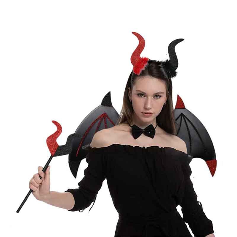 2025年 ハロウィーン 魔女 バンパイヤ 悪魔 ハロウィーン小道具 ヘッドバンド コウモリの羽 成人 女性用 着飾る ハロウィーン カーニバル 簡単なカーニバルコスチューム  コレクション – $13.99 -P2