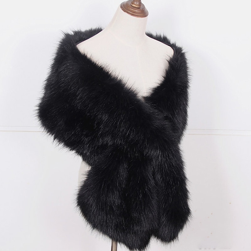 Elegant Urlați 20 de ani Anii 1920 Şal de blană artificială Gatsby Charleston Costume de fancy Pentru femei ziua îndragostiților Mascaradă Zilnic Petrecere Nuntă Adulți Șal Primăvară Toamna iarna 2026 - $59.99 –P3