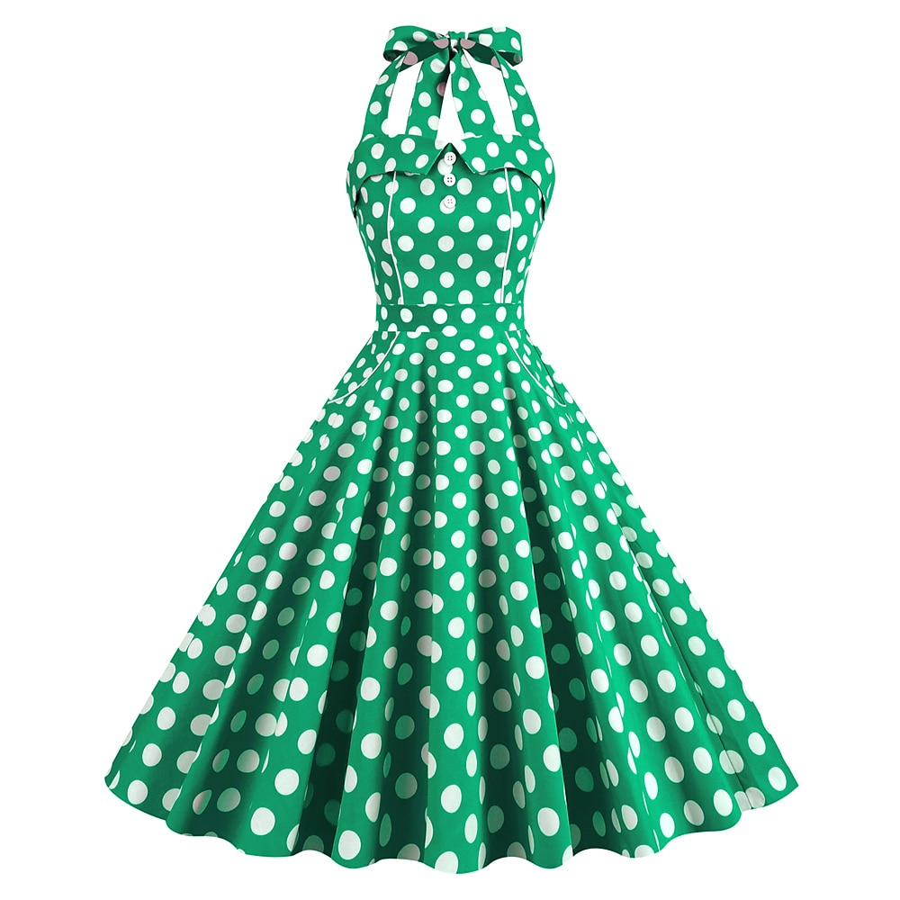 Retró 1950-es Rockabilly A-Line ruha Swing ruha Pánt Pöttyös Női Álarcos mulatság Alkalmi / Napi Lánybúcsú Felnőttek Ruha Hazatérő ruhák Tavaszi nyár 2025 - $38.99 –P14