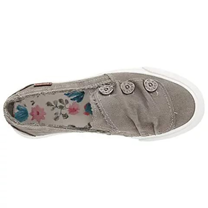 casual slip-on πάνινα αθλητικά παπούτσια για γυναίκες με διακοσμητικές λεπτομέρειες με κουμπιά – άνετα καθημερινά παπούτσια για την άνοιξη, το καλοκαίρι και τις χαλαρές εξόδους 2025 - $29.99 –P2