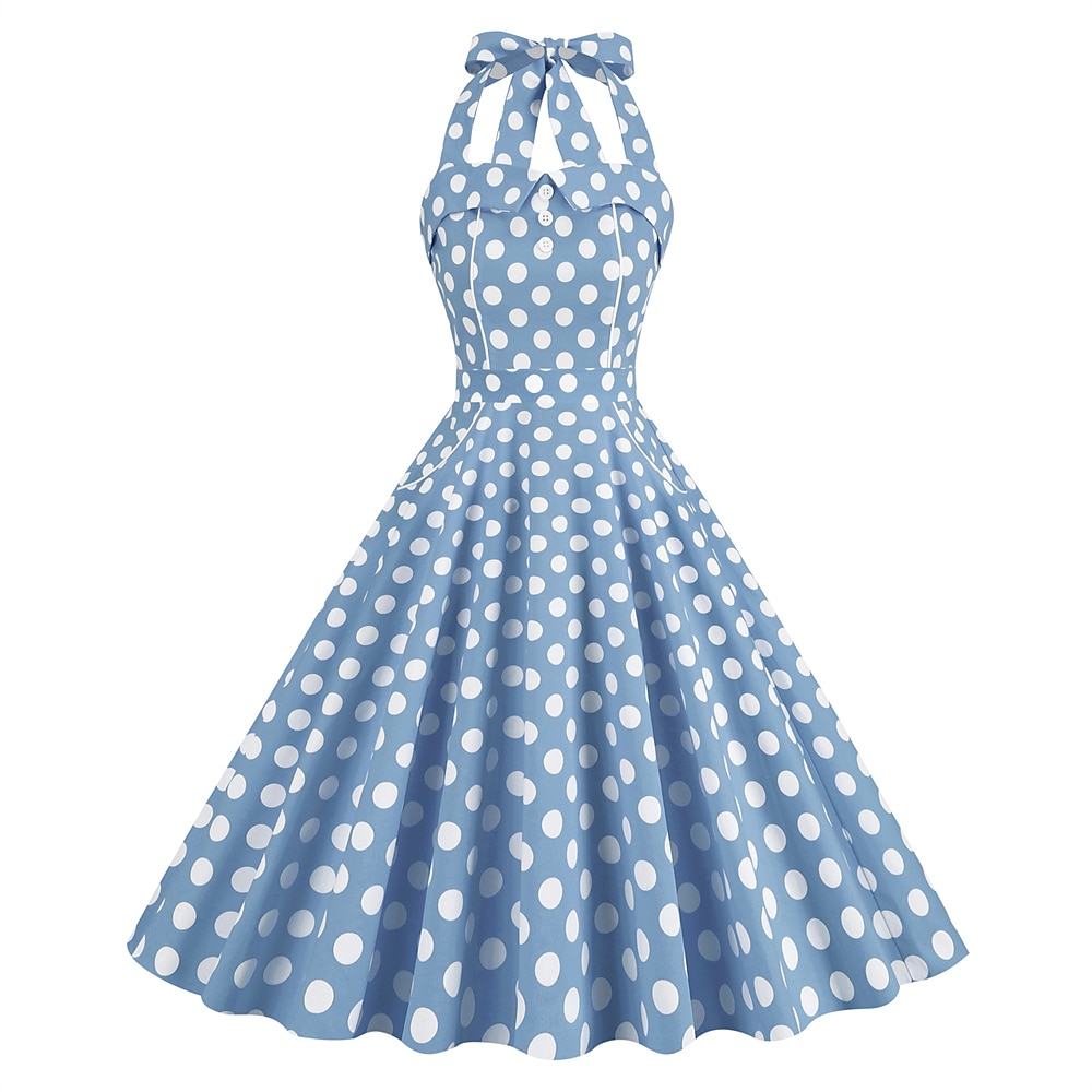 Retró 1950-es Rockabilly A-Line ruha Swing ruha Pánt Pöttyös Női Álarcos mulatság Alkalmi / Napi Lánybúcsú Felnőttek Ruha Hazatérő ruhák Tavaszi nyár 2025 - $38.99 –P3