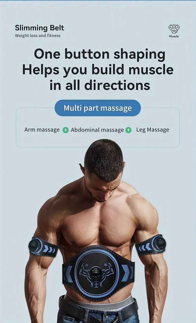 Abdominal Muscle Training Fitness Waist Belt For Fat Burning And Weight Loss Exercise Abdominal Trainer 2025 - $26.99 –P2