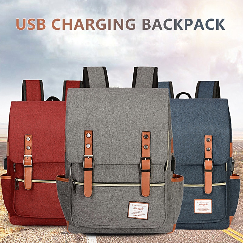 Vintage 16 inch Laptop Backpack Women Canvas Bags Men canvas Travel Leisure Backpacks Retro Casual Bag School Bags For Teenagers, Back to School Gift 2026 - $35.99 –P1