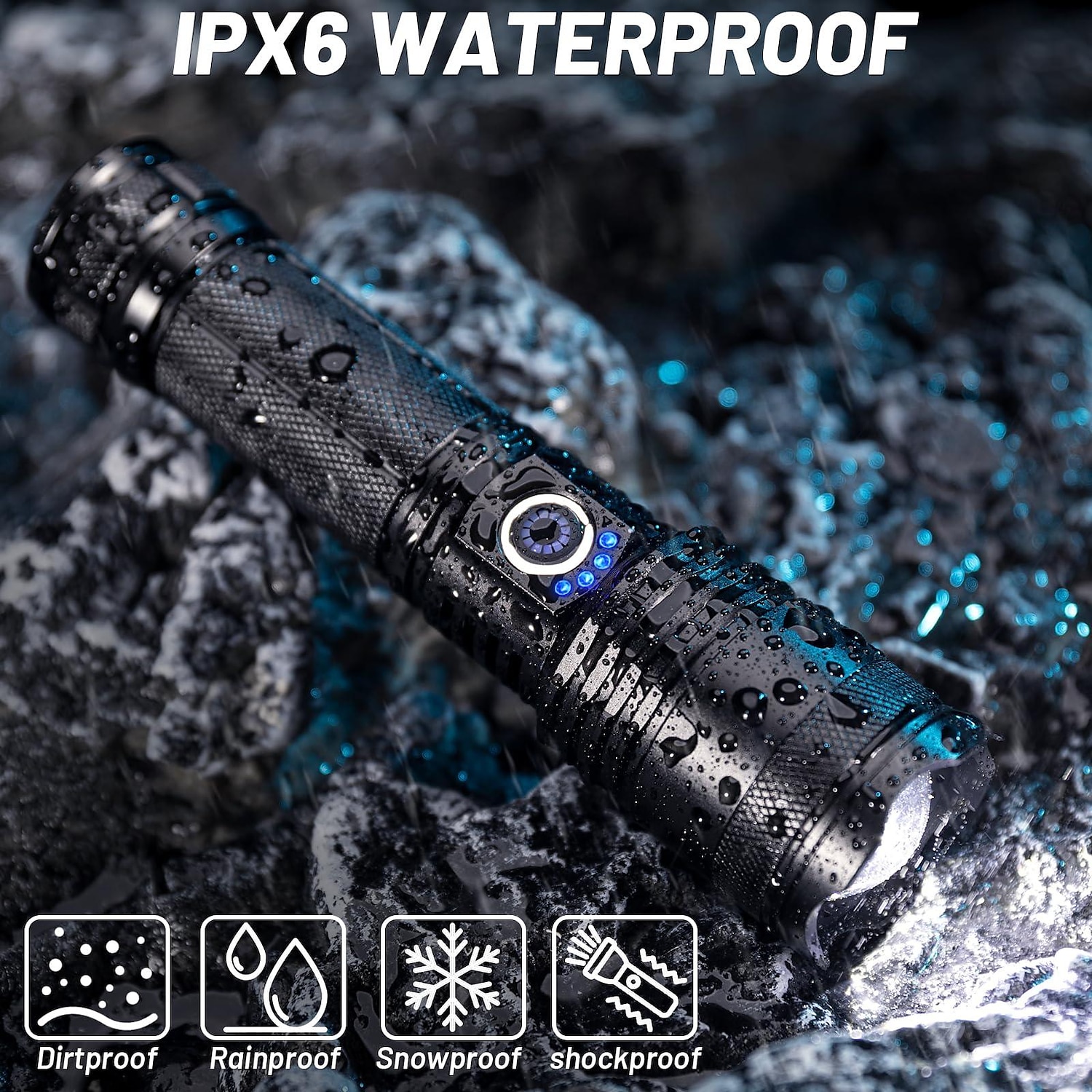 Rechargeable Flash Light Flashlights High Lumens, 200000 Lumens Super Bright LED Tactical Flashlight, 5 Modes IPX6 Waterproof, Powerful Handheld Flashlights for Camping Emergency Outdoor 2025 - $14.99 –P3