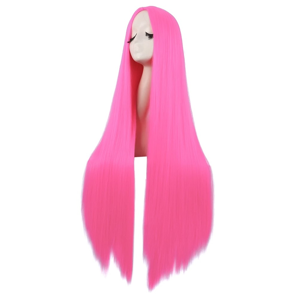 40/100cm měkká rovná dlouhá cosplay paruka Halloween cosplay párty paruky 2025 - $17.49 –P7