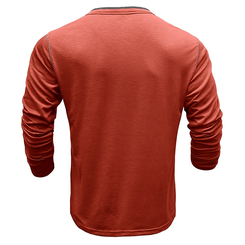 Férfi Gombos póló Henley ing Tee Top Hosszú ujj Henley Nyár Sima Divat Dizájn Alap Vakáció Utca Alkalmi Fehér Sárga Piros Férfi felső póló 2025 - $30.99 –P15