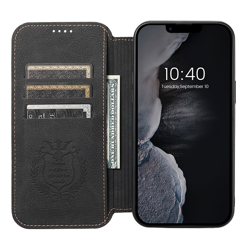 telefon fodral Till iPhone 16 15 14 Pro Max Plus iPhone 13 12 Pro Max Plånboksfodral Fällock Med Magsafe med stativ Magnet Kortplats Ensfärgat TPU PU läder 2025 - $23.99 –P6