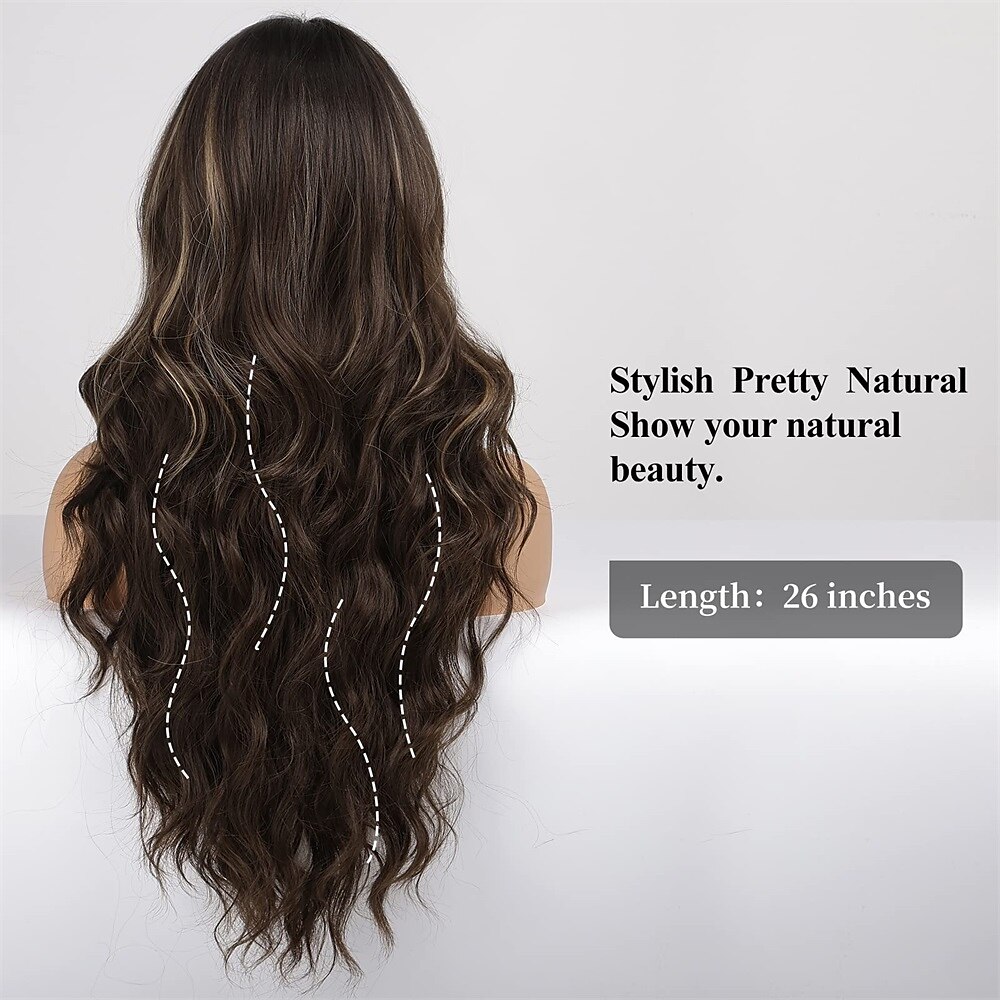 Ombre Auburn Wig with Bangs Long Curly Wig with Bangs orange wig Natural Appearance Heat-Resistant Synthetic Wig Suitable for Fashionable Women 2025 - $29.99 –P12