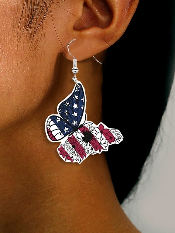 Mujer Pendientes Moda Exterior Mariposa Arete 2026 - $8.49 –P1
