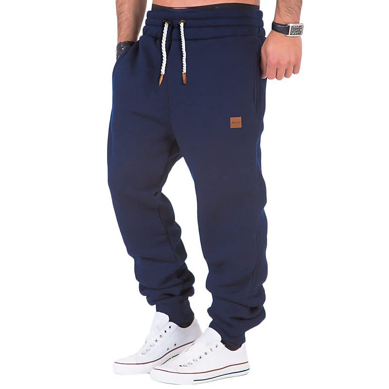 Herr Fleecebyxor Joggingbyxor Joggare Långbyxor Ficka Slät Komfort Andningsfunktion Utomhus Dagligen Utekväll Mode Ledigt Svart Armégrön 2025 - $17.99 –P14