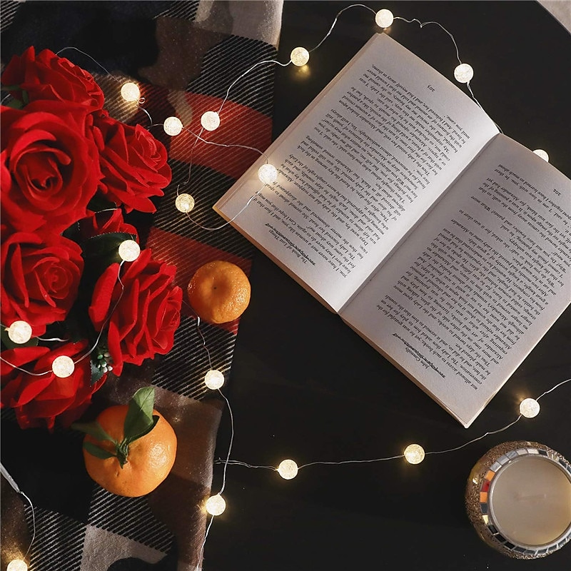 led crystal clear ball string luce fata flessibile luci ghirlanda 1m 3m 30leds per la festa di nozze albero di natale decorazioni per le vacanze illuminazione del 2025 a $8.49 –P10