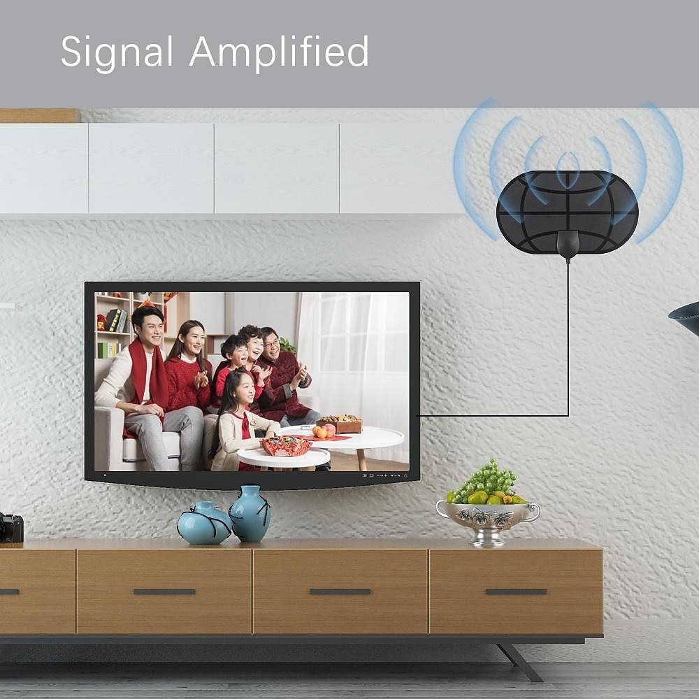 New Mini TV Aerial Indoor Amplified Digital HDTV Antenna Support HD 4K 1080P DVB-T Freeview TV Broadcast Long Range TV Antenna Signal Booster 2025 - $14.99 –P7